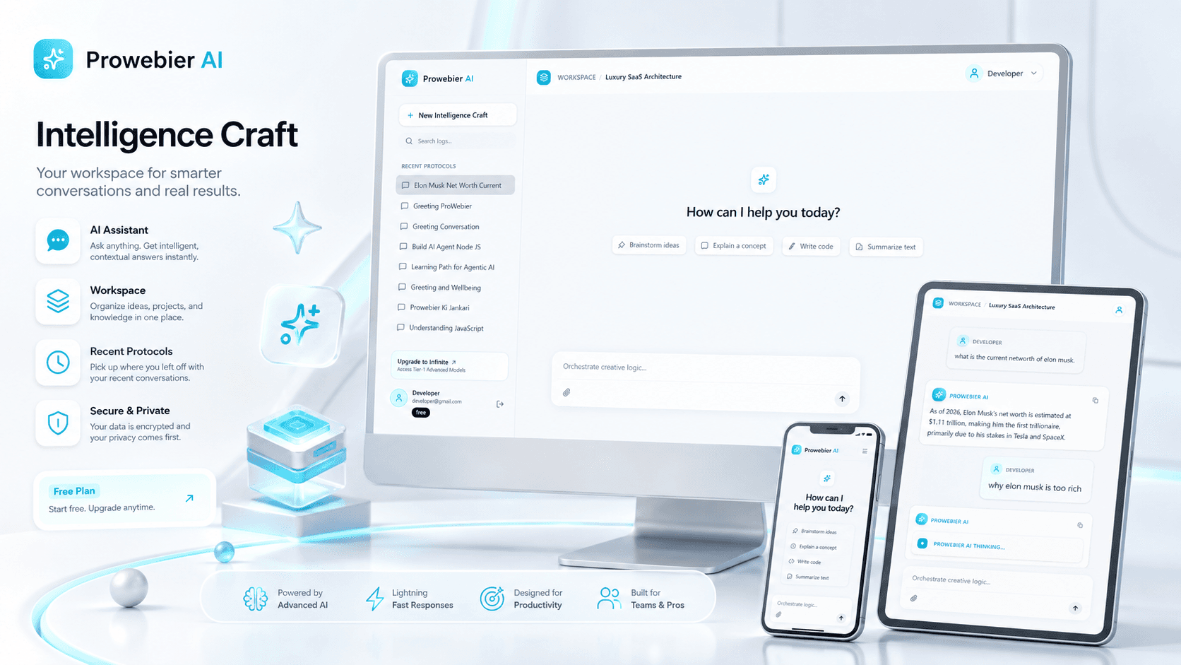 Prowebier AI — Intelligent SaaS Workspace